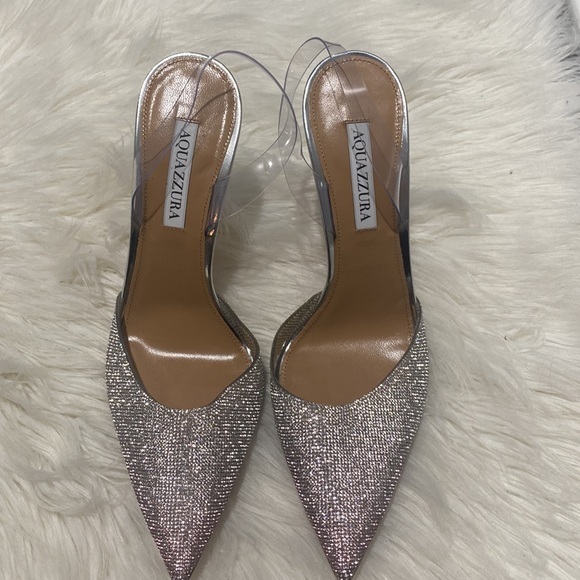 Aquazzura So‎ Nude Crystal Plexi Pump - Picture 2 of 16